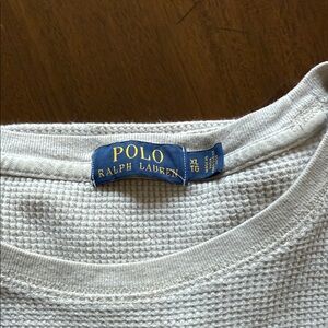 Polo by Ralph Lauren White Waffle Knit Shirt